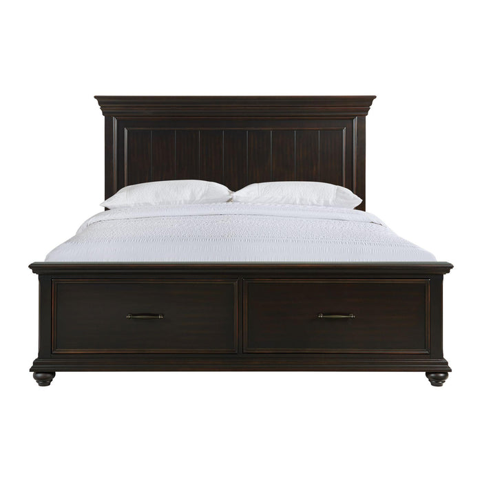 Slater King Platform Storage Bed in Black - Vida Furniture (Laredo,TX)