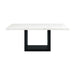 Valentino White Marble Standard Height Dining Table - Vida Furniture (Laredo,TX)