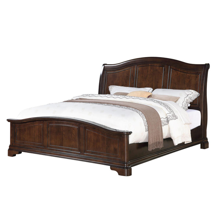 Cameron Cherry King Panel Bed - Vida Furniture (Laredo,TX)