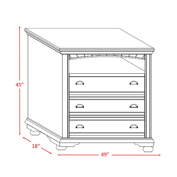 Brookpine White TV Stand - Vida Furniture (Laredo,TX)