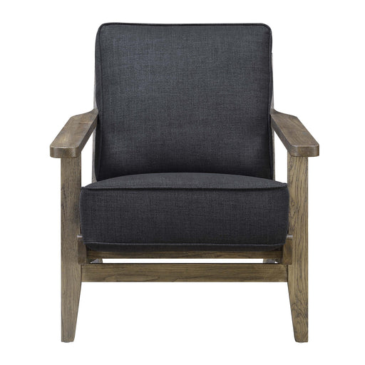 Metro Accent Chair in Onyx w/ Antique Legs - Vida Furniture (Laredo,TX)
