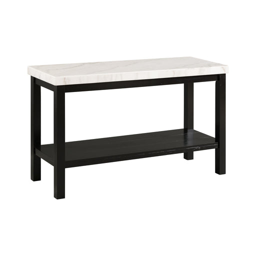 Marcello White Marble Rectangle Sofa Table - Vida Furniture (Laredo,TX)