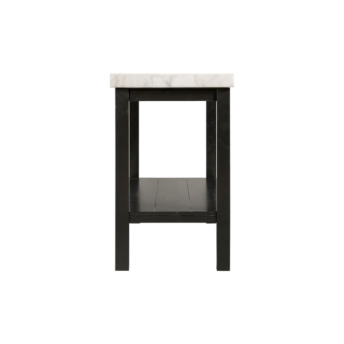 Marcello White Marble Rectangle Sofa Table - Vida Furniture (Laredo,TX)