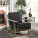 Metro Accent Chair in Onyx w/ Antique Legs - Vida Furniture (Laredo,TX)