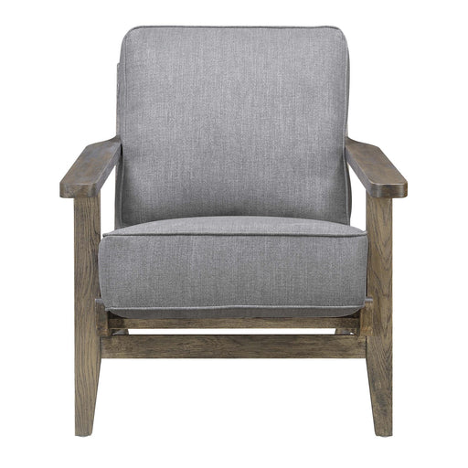 Metro Accent Chair in Slate w/ Antique Legs - Vida Furniture (Laredo,TX)