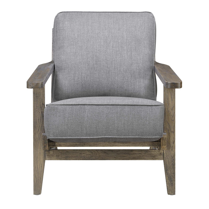 Metro Accent Chair in Slate w/ Antique Legs - Vida Furniture (Laredo,TX)