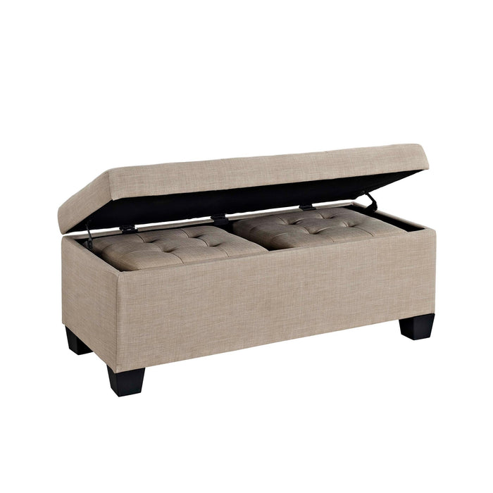 Ethan 3PK Storage Ottoman in Natural - Vida Furniture (Laredo,TX)