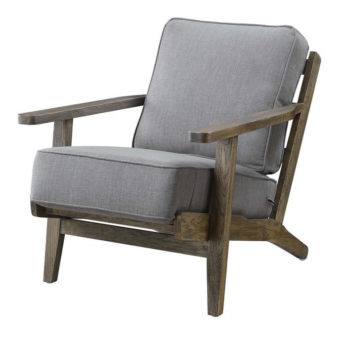 Metro Accent Chair in Slate w/ Antique Legs - Vida Furniture (Laredo,TX)