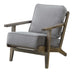 Metro Accent Chair in Slate w/ Antique Legs - Vida Furniture (Laredo,TX)