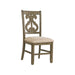 Stone Wooden Swirl Back Side Chair Set of 2 - Vida Furniture (Laredo,TX)