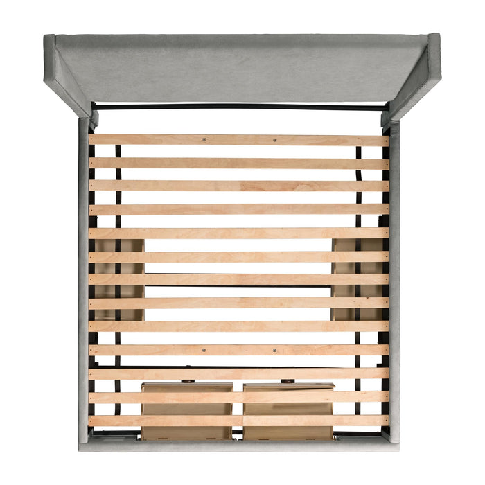Magnolia King Upholstered Storage Bed - Vida Furniture (Laredo,TX)