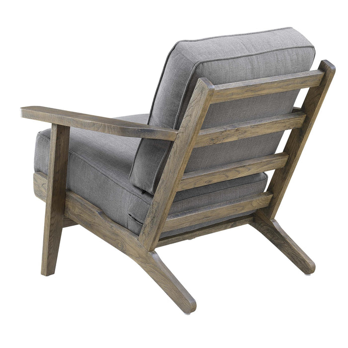 Metro Accent Chair in Slate w/ Antique Legs - Vida Furniture (Laredo,TX)