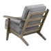 Metro Accent Chair in Slate w/ Antique Legs - Vida Furniture (Laredo,TX)