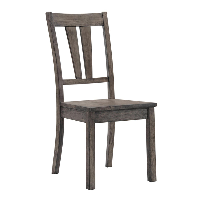 Nathan Fan Back Chair w. Wooden Seat of 2 - Vida Furniture (Laredo,TX)