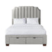 Harper Queen Upholstered Storage Bed - Vida Furniture (Laredo,TX)