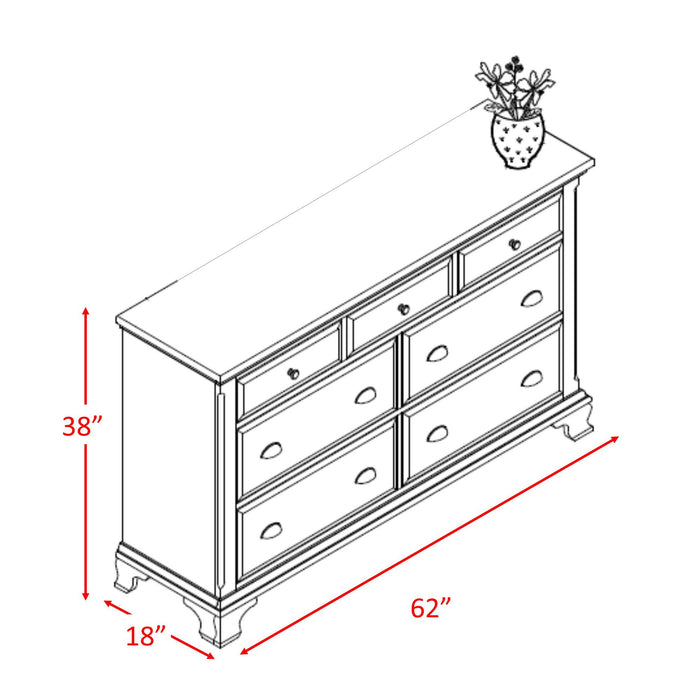 Canton Cherry Dresser - Vida Furniture (Laredo,TX)