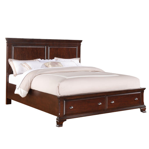 Canton Cherry King Storage Bed - Vida Furniture (Laredo,TX)