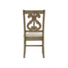 Stone Wooden Swirl Back Side Chair Set of 2 - Vida Furniture (Laredo,TX)