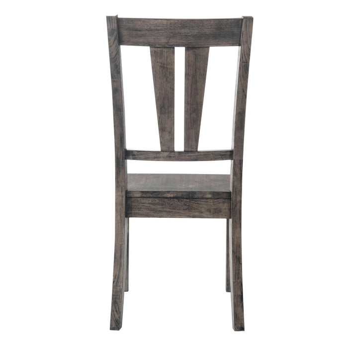 Nathan Fan Back Chair w. Wooden Seat of 2 - Vida Furniture (Laredo,TX)