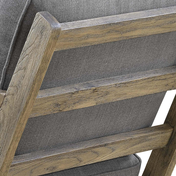 Metro Accent Chair in Slate w/ Antique Legs - Vida Furniture (Laredo,TX)