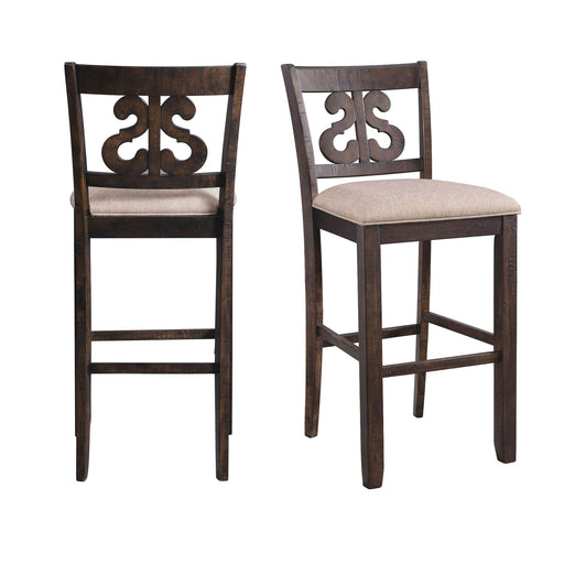 Stone 30" Swirl Back Bar Stool Set of 2 - Vida Furniture (Laredo,TX)