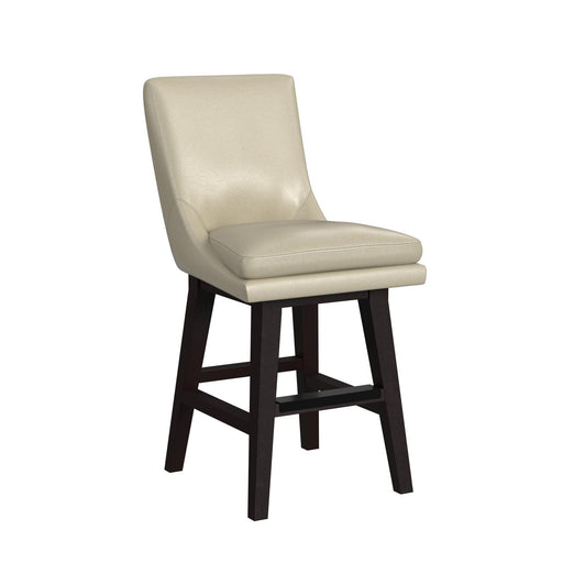 Villanova Swivel Counter Stool with Beige PU in Espresso (2 Per Carton) - Vida Furniture (Laredo,TX)