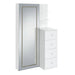 Vancouver Floor Mirror With Storage in White - Vida Furniture (Laredo,TX)