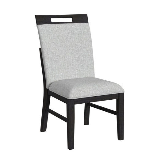Transcend Dining Side Chair with Light Grey Fabric in Charcoal (2 Per Carton) - Vida Furniture (Laredo,TX)