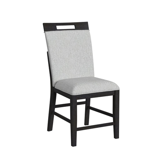 Transcend Counter Side Chair with Light Grey Fabric in Charcoal (2 Per Carton) - Vida Furniture (Laredo,TX)