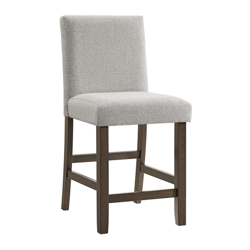 Seneca Counter Side Chair with Grey Fabric in Brown (2 Per Carton) - Vida Furniture (Laredo,TX)