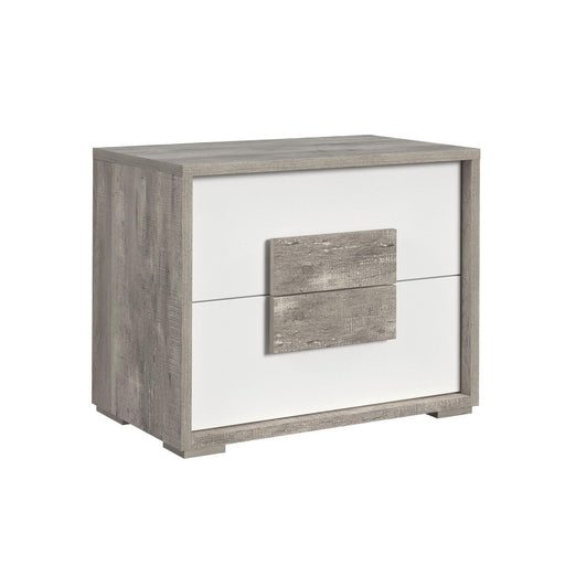 San Matteo 2-Drawer Nightstand with USB in Dual Tone - Vida Furniture (Laredo,TX)
