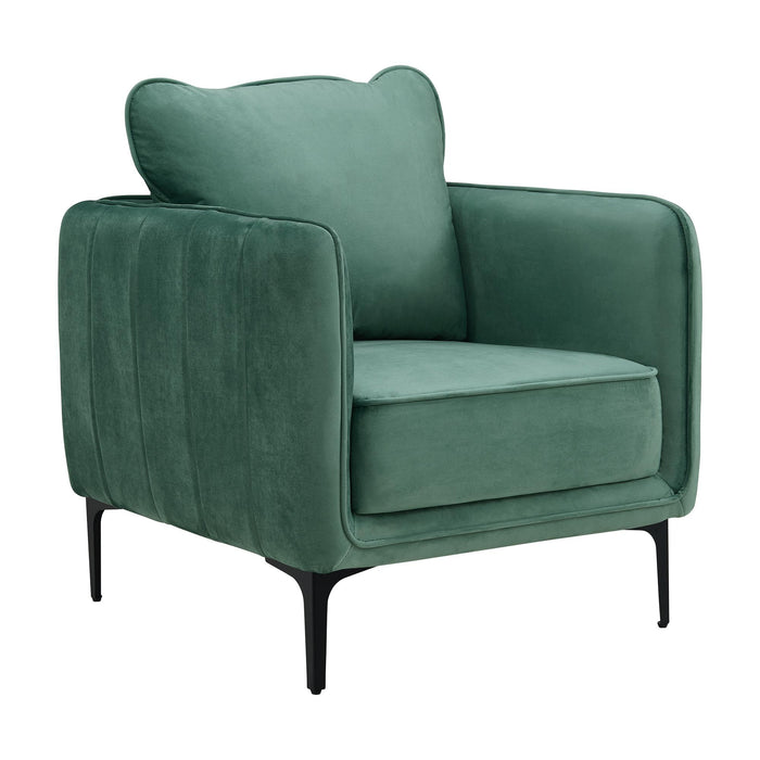 Rae Chair in Lavish 152 Green Velvet - Vida Furniture (Laredo,TX)