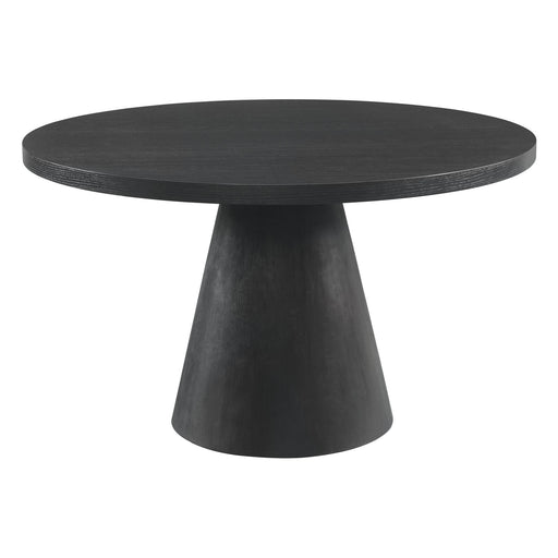 Portland Round Dining Table in Black - Vida Furniture (Laredo,TX)