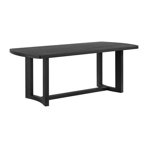 Portland Rectangular Dining Table in Black - Vida Furniture (Laredo,TX)