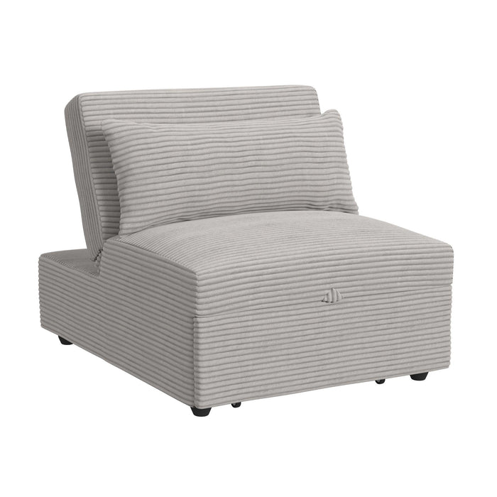 Pluto Chair with kidney pillow, Klik Klak and Pop up in Coronado Grey - Vida Furniture (Laredo,TX)