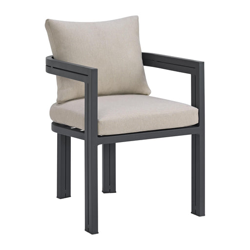 Playa Dining Chair - Dark Grey and Olefin Beige (2 Per Carton) - Vida Furniture (Laredo,TX)