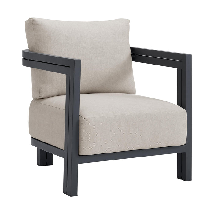 Playa Chair - Dark Grey and Olefin Beige (2 Per Carton) - Vida Furniture (Laredo,TX)