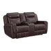Panther Motion Loveseat with Console in Neono Brown - Vida Furniture (Laredo,TX)