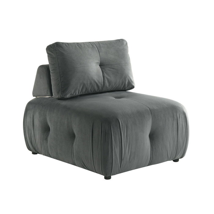 Nahla Modular Chair in Marine Light Grey - Vida Furniture (Laredo,TX)