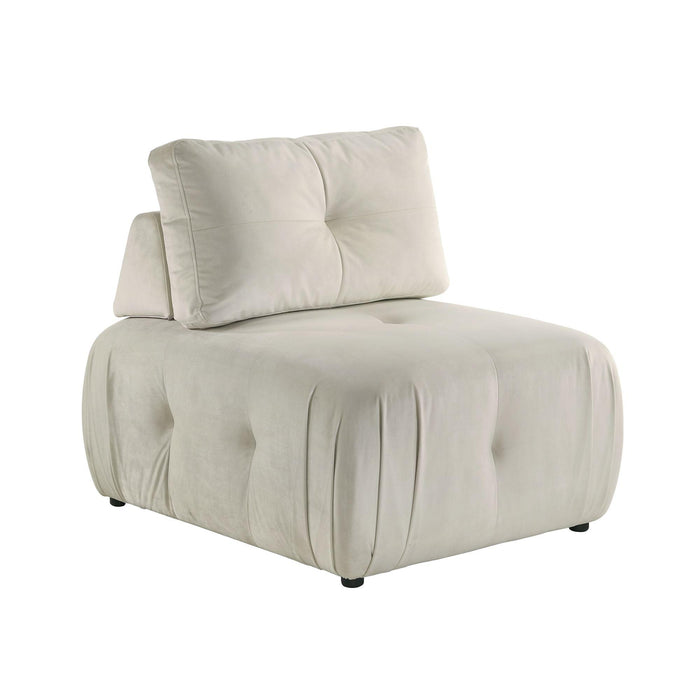 Nahla Modular Chair in Marine Cream - Vida Furniture (Laredo,TX)