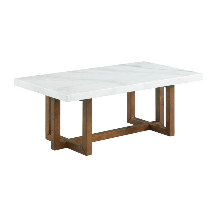 Morris 2PC Occasional Marble Table Set in White - Vida Furniture (Laredo,TX)