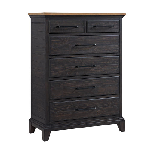 Montrose Chest in Espresso & Brown - Vida Furniture (Laredo,TX)