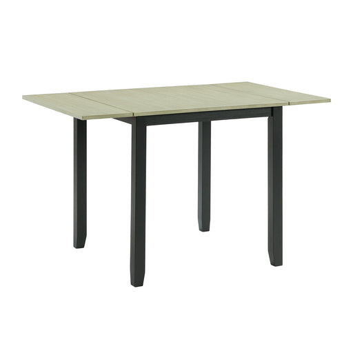 Martin 3 pc Drop Leaf Dining Set (Black Base) - Vida Furniture (Laredo,TX)