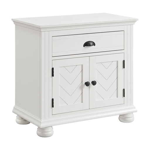 Kona 1-Drawer Nightstand in White - Vida Furniture (Laredo,TX)
