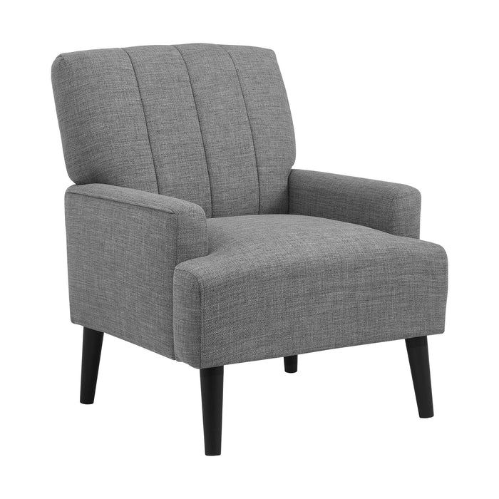 Kiwi Chair with Channel Back in Palmer Grey - Vida Furniture (Laredo,TX)