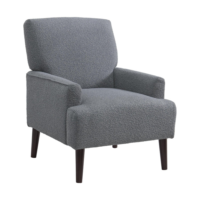 Kiwi Chair in 8077 Boucle Grey & Espresso - Vida Furniture (Laredo,TX)