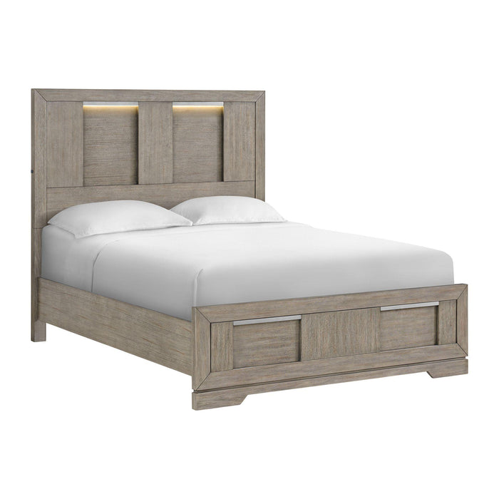 Kelis Panel Bedroom Set with LED - Vida Furniture (Laredo,TX)