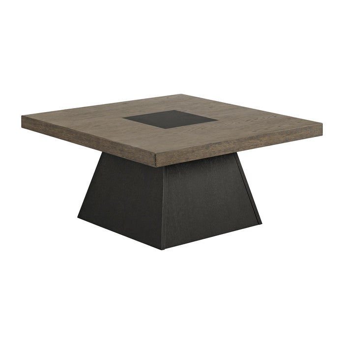 Jemma 2PC Occasional Table Set in Grey and Dark Espresso-Coffee Table & End Table - Vida Furniture (Laredo,TX)
