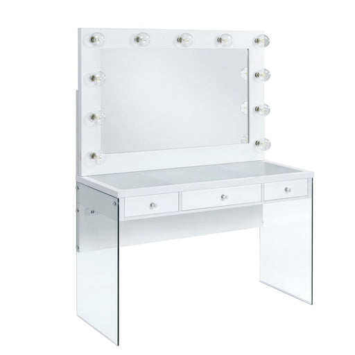 Jacey Complete Dressing Table with Lightbulbs - Vida Furniture (Laredo,TX)