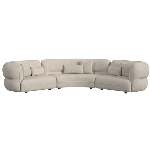 Four Seasons LHF Loveseat in Woolen Camel with 2 Pillows - Vida Furniture (Laredo,TX)